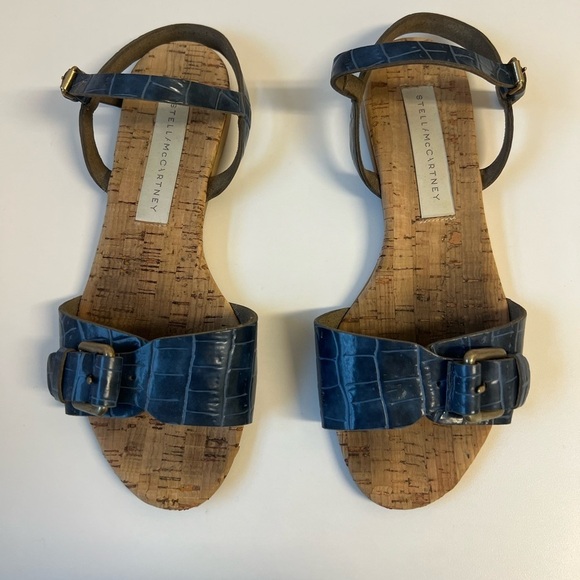 Stella McCartney Blue Faux Croc Linda Flat. Size 7=37. Great Condition. - Picture 6 of 6